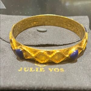 Julie Vos Gold Bracelet with Blue Accents